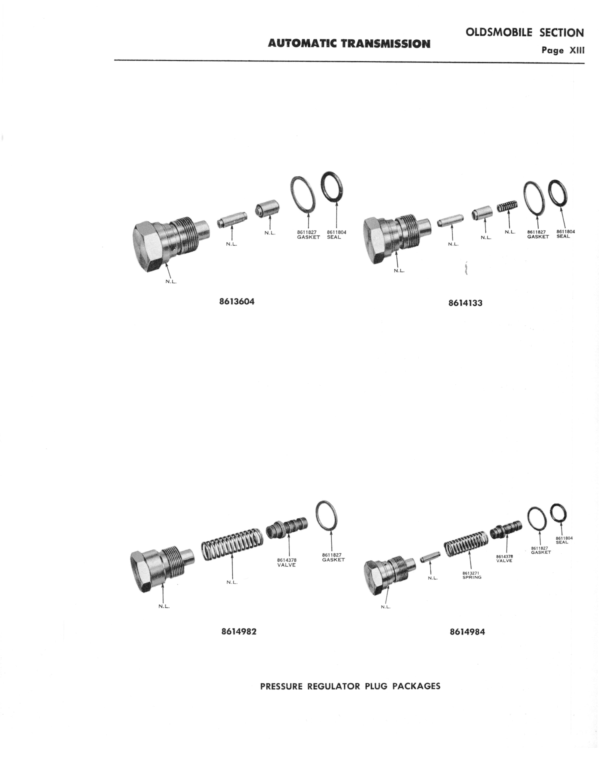 A3010 Automatic Transmission Parts Catalog HydraMatic, PowerGlide